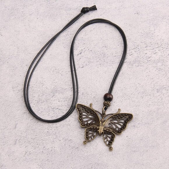 Necklaces for Women Wooden Pendant Vintage Sweater Chain Handmade - Picture 5 of 9